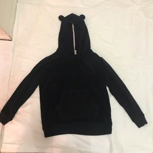 A soft fuzzy black sweatshirt. In great condition!